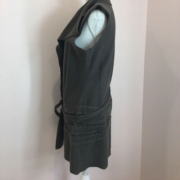 Charcoal Gray Wool Vest - Picture 3 of 10